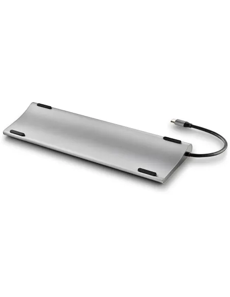 NGS Wonder Dock 12 HUB USB-C 3.0 a USB-A 3.0/USB-C 3.0/DisplayPort/VGA/HDMI/Jack 3.5 mm 12 Puertos 18 cm Plata