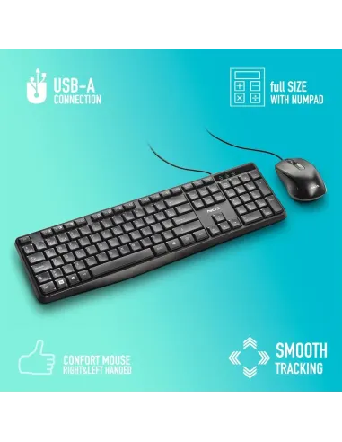 NGS Cocoa Kit V2 teclado y ratón con 12 teclas multimedia