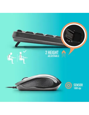 NGS Cocoa Kit V2 teclado y ratón con 12 teclas multimedia