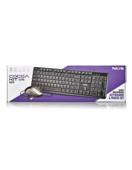 NGS Cocoa Kit V2 teclado y ratón con 12 teclas multimedia