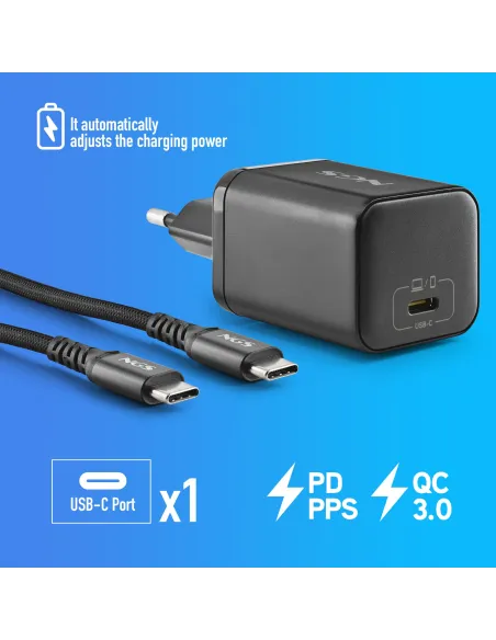 Cargador de pared NGS BUD 65W-H GaN 65 W con 8 conectores