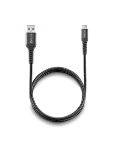 NGS KNOT-AC Cable USB-A a USB-C 1M Negro-1411215