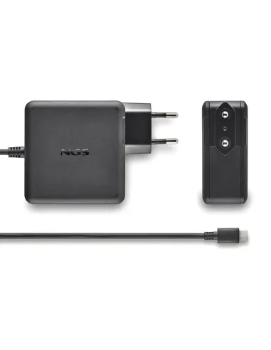 Cargador GaN NGS BUD 100W Negro para portátil y móvil