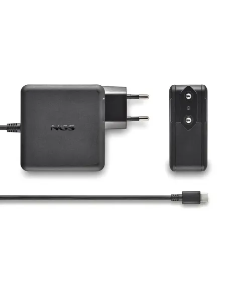 Cargador GaN NGS BUD 100W Negro para portátil y móvil