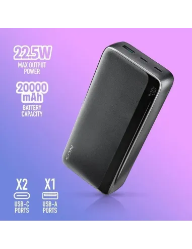 Powerbank NGS Quiz 20 Negro 20000 mAh con carga rápida 22.5W