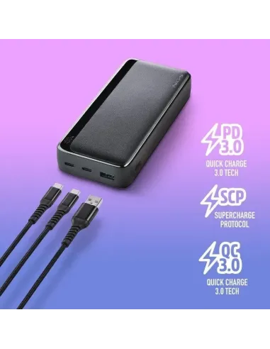 Powerbank NGS Quiz 20 Negro 20000 mAh con carga rápida 22.5W
