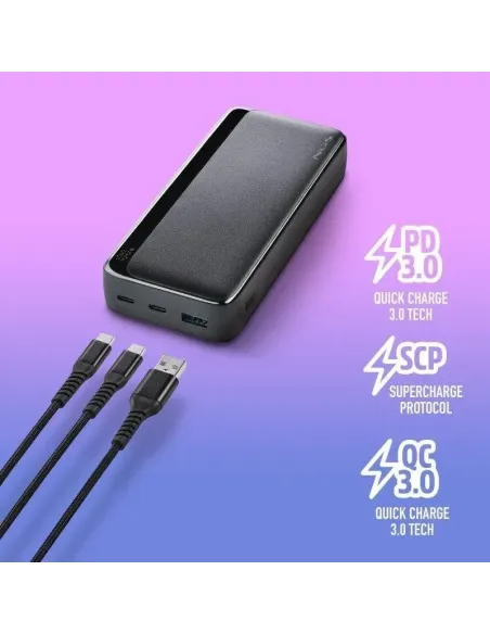 Powerbank NGS Quiz 20 Negro 20000 mAh con carga rápida 22.5W
