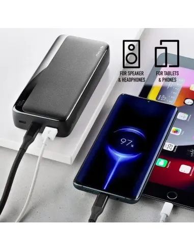 Powerbank NGS Quiz 20 Negro 20000 mAh con carga rápida 22.5W