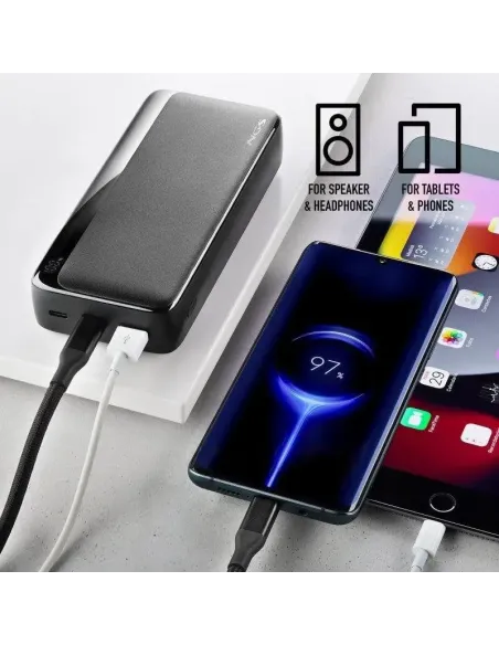Powerbank NGS Quiz 20 Negro 20000 mAh con carga rápida 22.5W