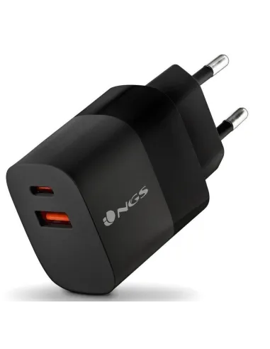 NGS BUD 33W Cargador USB-A/USB-C Negro