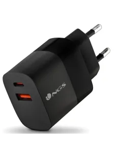 NGS BUD 45W Cargador USB-A/USB-C Negro-1411182