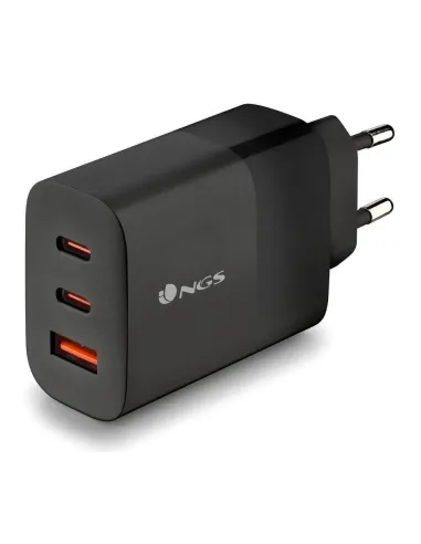 NGS BUD 65W Cargador USB-C/USB-A Negro