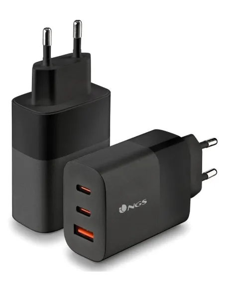 NGS BUD 65W Cargador USB-C/USB-A Negro