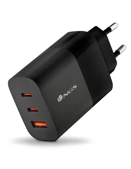 NGS BUD 65W Cargador USB-C/USB-A Negro