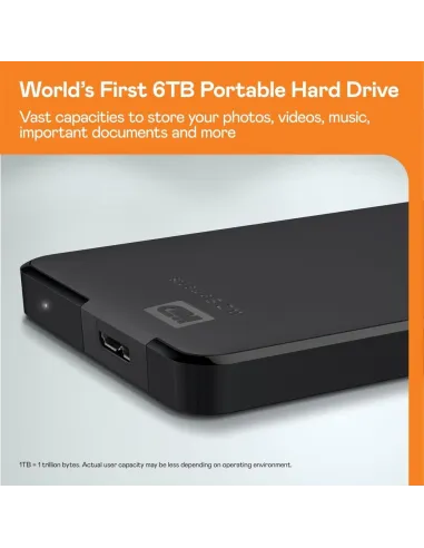 Western Digital Elements Portable 4 TB USB-C 3.0 Negro HDD
