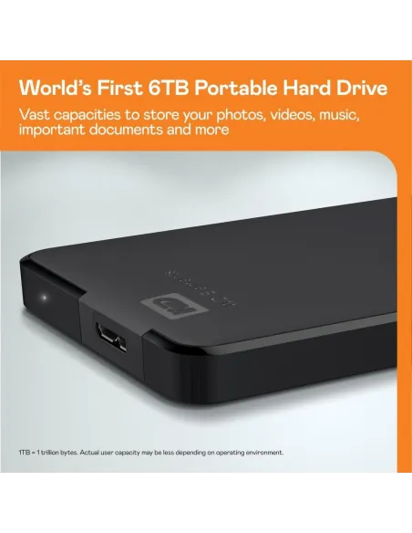 Western Digital Elements Portable 4 TB USB-C 3.0 Negro HDD
