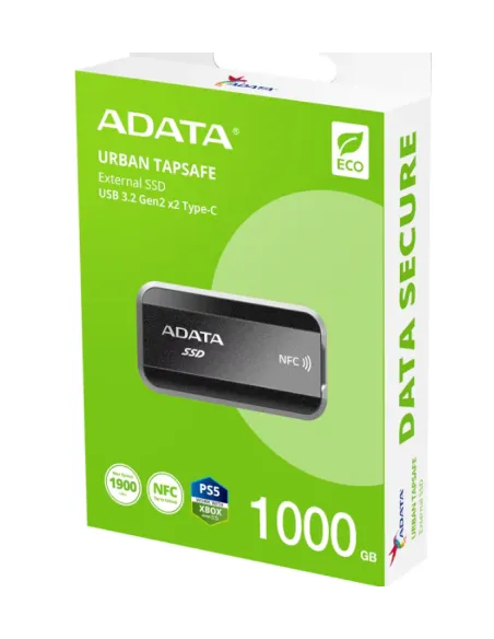 ADATA URBAN TAPSAFE 1 TB SSD NFC USB-C 20Gbps seguro