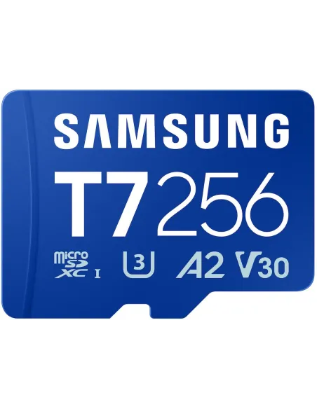 Samsung T7 256 GB Tarjeta MicroSD UHS-I 170 MB/s Class 3 V30 Azul