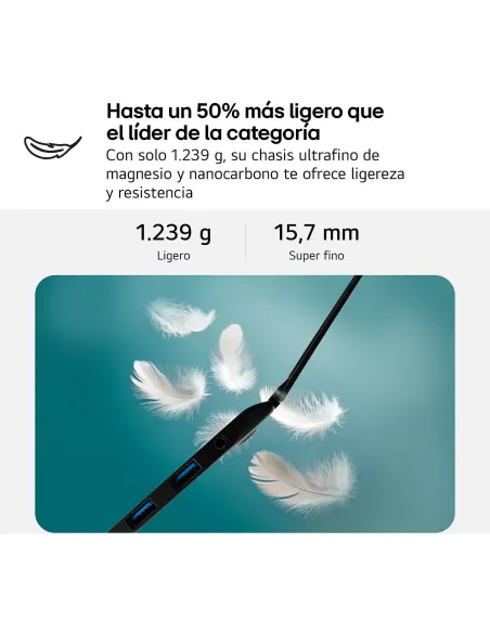 Portátil Ultrabook LG Gram AI 16Z90TL-G.AU85BN 16" W11 Home
