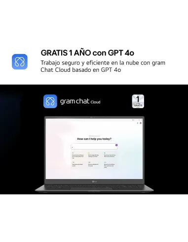 Portátil Ultrabook LG Gram AI 16Z90TL-G.AU85BN 16" W11 Home