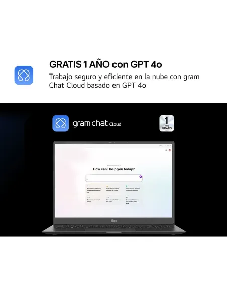 Portátil Ultrabook LG Gram AI 16Z90TL-G.AU85BN 16" W11 Home