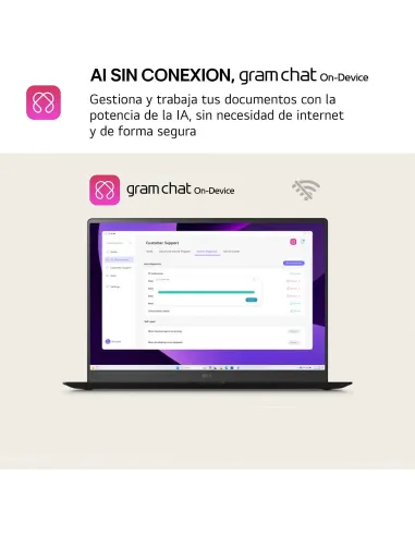 Portátil Ultrabook LG Gram AI 16Z90TL-G.AU85BN 16" W11 Home