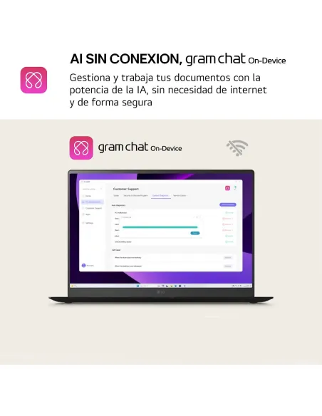 Portátil Ultrabook LG Gram AI 16Z90TL-G.AU85BN 16" W11 Home