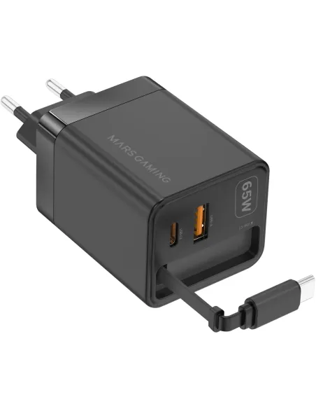 Mars Gaming MD-GAN65R GaN 65 W con cable retráctil