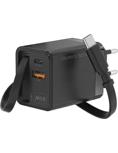 Mars Gaming MD-GAN65R GaN 65 W con cable retráctil
