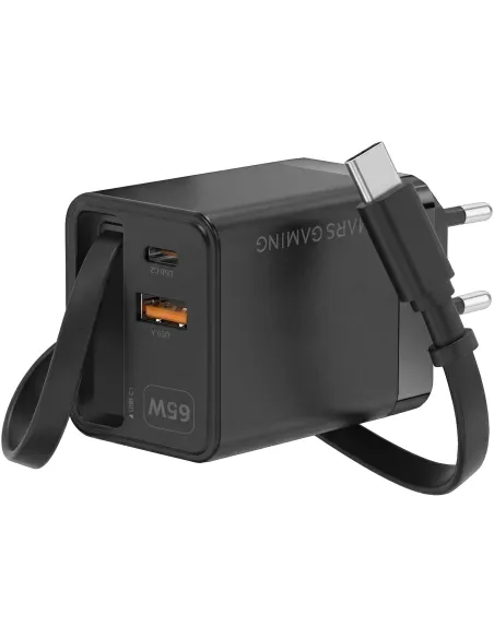 Mars Gaming MD-GAN65R GaN 65 W con cable retráctil