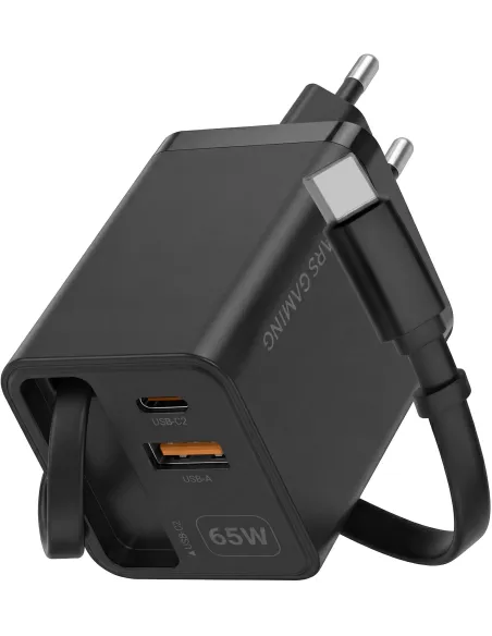 Mars Gaming MD-GAN65R GaN 65 W con cable retráctil