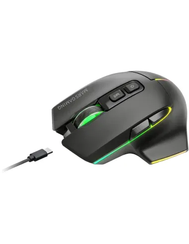 Mars Gaming MMW-VECTOR negro: ratón tri-mode 12.000 DPI