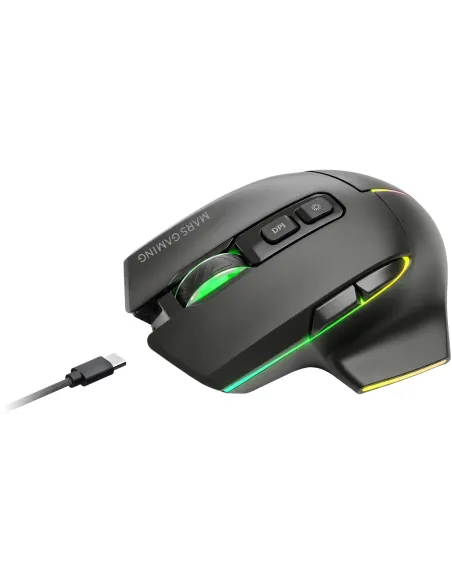 Mars Gaming MMW-VECTOR negro: ratón tri-mode 12.000 DPI