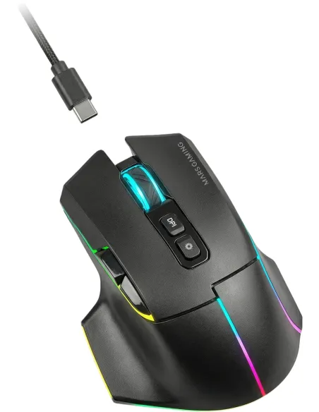 Mars Gaming MMW-VECTOR negro: ratón tri-mode 12.000 DPI