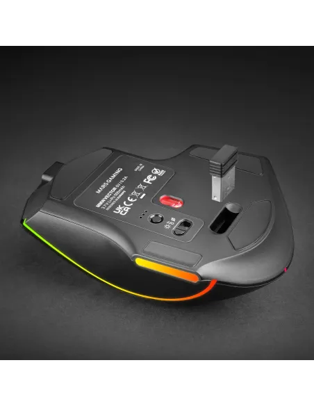 Mars Gaming MMW-VECTOR negro: ratón tri-mode 12.000 DPI