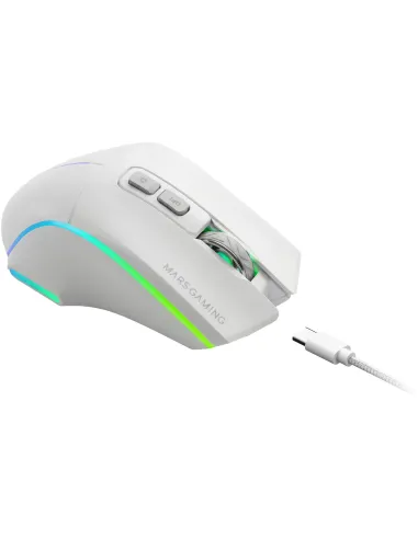 Mars Gaming MMW-VECTORW blanco: ratón tri-mode 12K