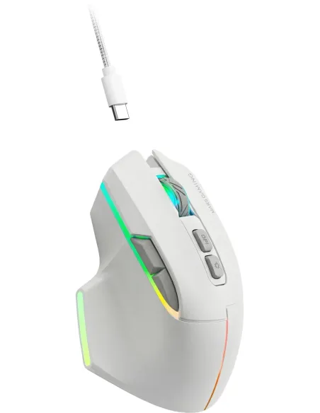 Mars Gaming MMW-VECTORW blanco: ratón tri-mode 12K