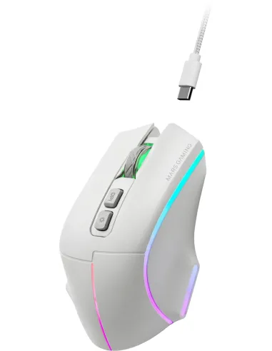 Mars Gaming MMW-VECTORW blanco: ratón tri-mode 12K