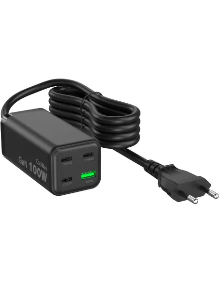 CoolBox ChargeMaster 4 Pro: cargador GaN 100W de mesa