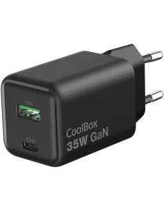 CoolBox COO-CUP-35CA-B Cargador GaN 35W USB-C + USB-A-AATCAT0537