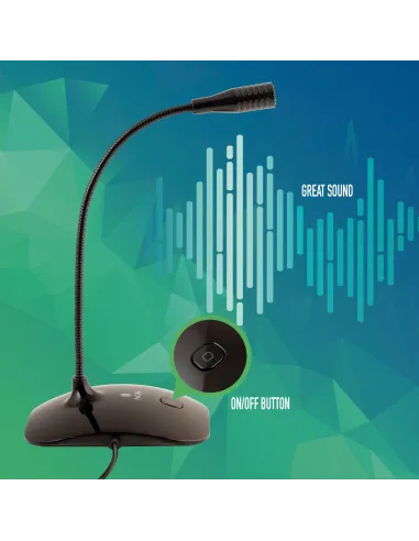 NGS MS 115 micrófono sobremesa jack 3,5 mm PC mute