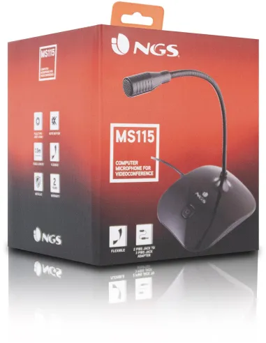 NGS MS 115 micrófono sobremesa jack 3,5 mm PC mute