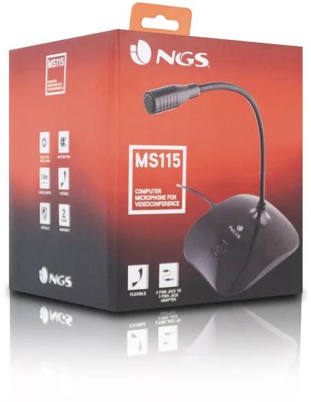 NGS MS 115 micrófono sobremesa jack 3,5 mm PC mute