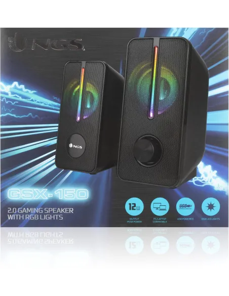 NGS GSX-150 altavoces 2.0 USB RGB para PC escritorio