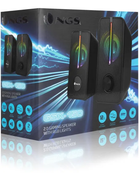 NGS GSX-150 altavoces 2.0 USB RGB para PC escritorio
