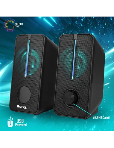 NGS GSX-150 altavoces 2.0 USB RGB para PC escritorio