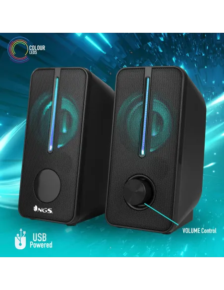 NGS GSX-150 altavoces 2.0 USB RGB para PC escritorio
