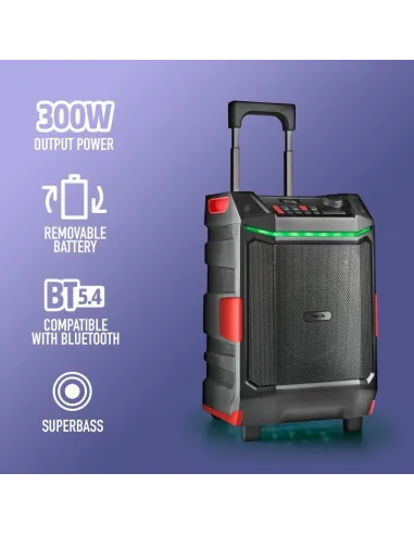 NGS Wildbash altavoz portátil 300W IPX6 exterior fiestas