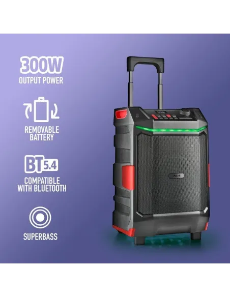 NGS Wildbash altavoz portátil 300W IPX6 exterior fiestas