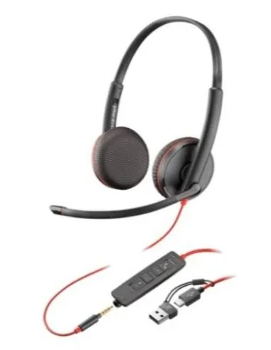 HP Poly Blackwire 3225 Auriculares USB-C/3.5mm Negro